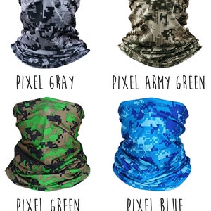 Tubular bandana Pick a Color Performance Headband / Scarf/ Balaclava / Neck Gaiter / Tube Scarf Pixel