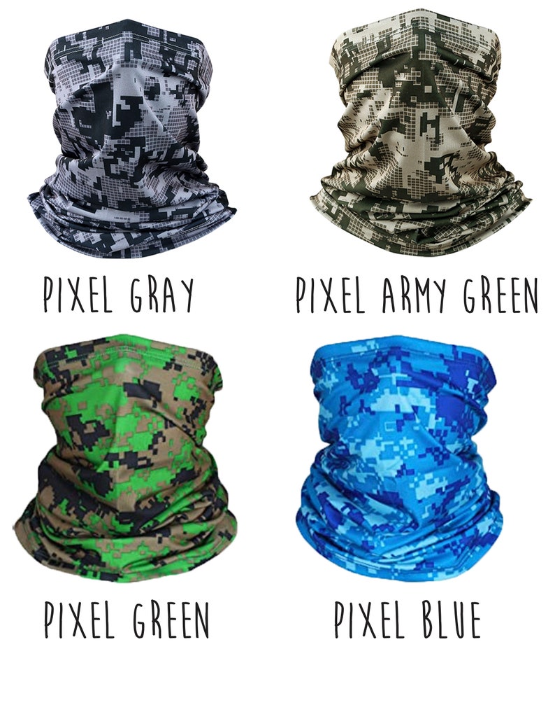 Tubular bandana Pick a Color Performance Headband / Scarf/ Balaclava / Neck Gaiter / Tube Scarf Pixel