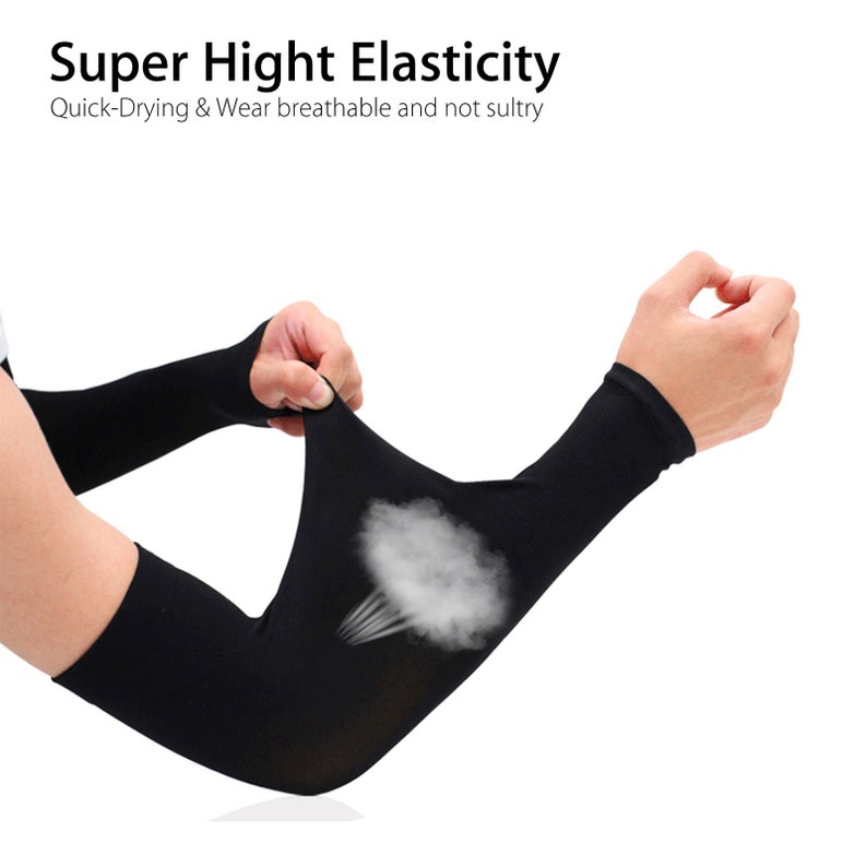 1 pair UV Cooling Arm Sleeves for Men & Women Compression Arm Cover Shield for Men Fast and Free shipping image 6