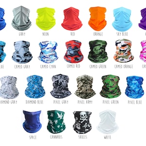 Tubular bandana -Pick a Color - Performance Headband / Scarf/ Balaclava / Neck Gaiter / Tube Scarf