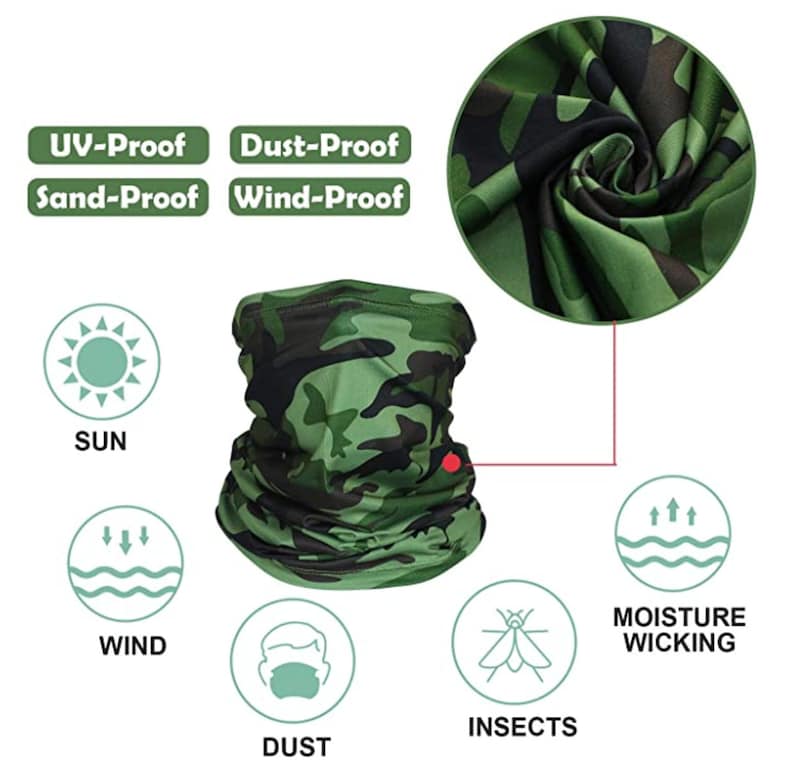 Balaclava Neck Gaiter Face Shield With Pocket Washable Etsy