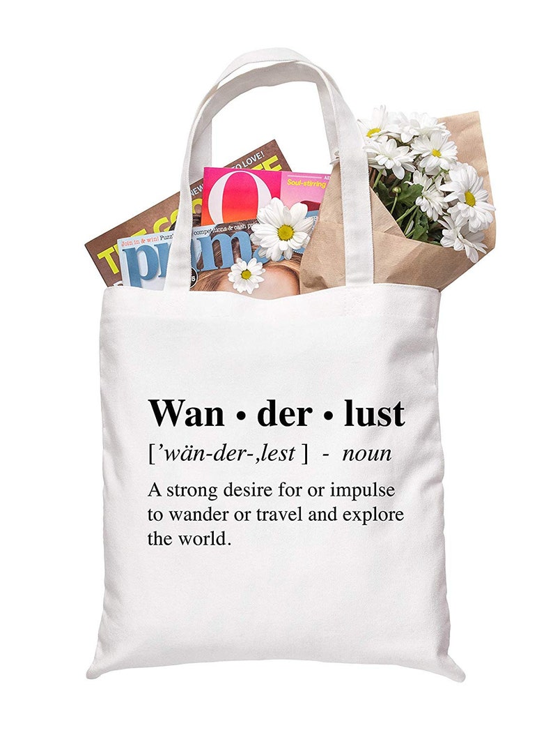 Wanderlust Tote Bag Git or Traveler Gift For Girlfriend Travel Photography Vacation Tote Bag image 7