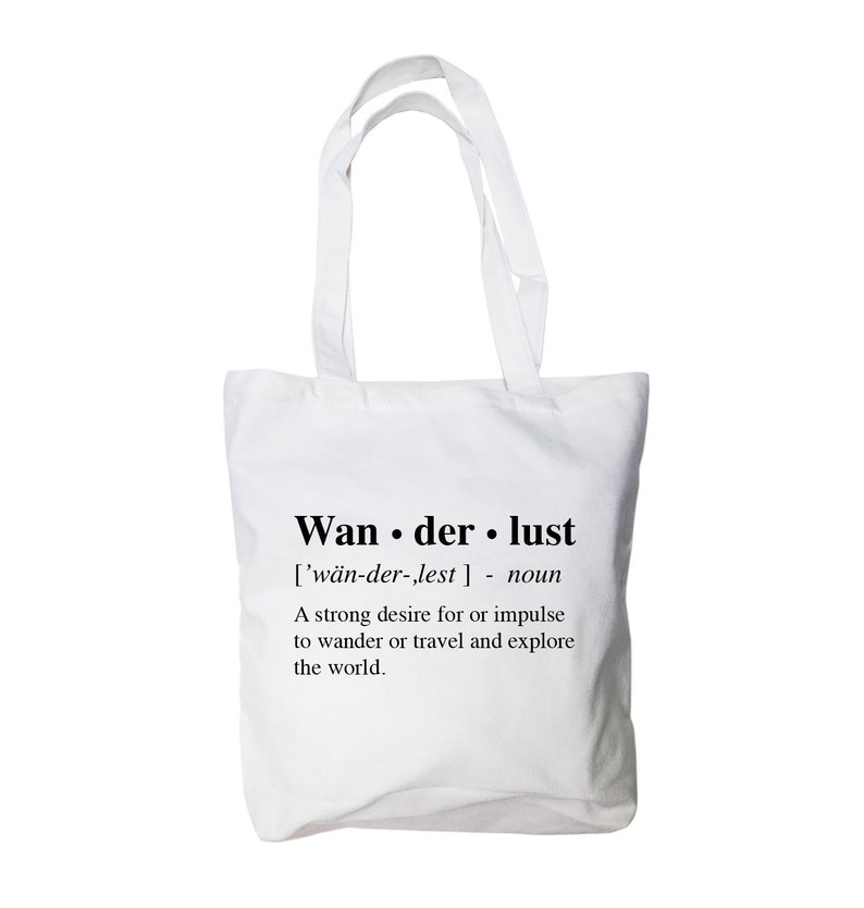 Wanderlust Tote Bag Git or Traveler Gift For Girlfriend Travel Photography Vacation Tote Bag image 3