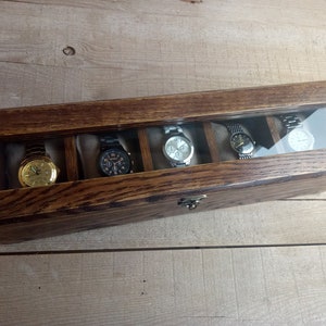 Watch Box, Watch Case, Wood Watch Box, Watch Box for Men,  Personalized Gift, Watch Box for 5 Watches, Men&#39;s Watch Box,
