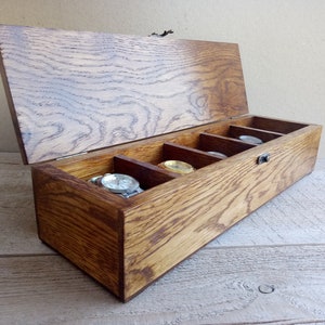 Watch Box, Watch Case, Wood Watch Box, Watch Box for Men,  Personalized Gift, Watch Box for 5 Watches, Men&#39;s Watch Box,