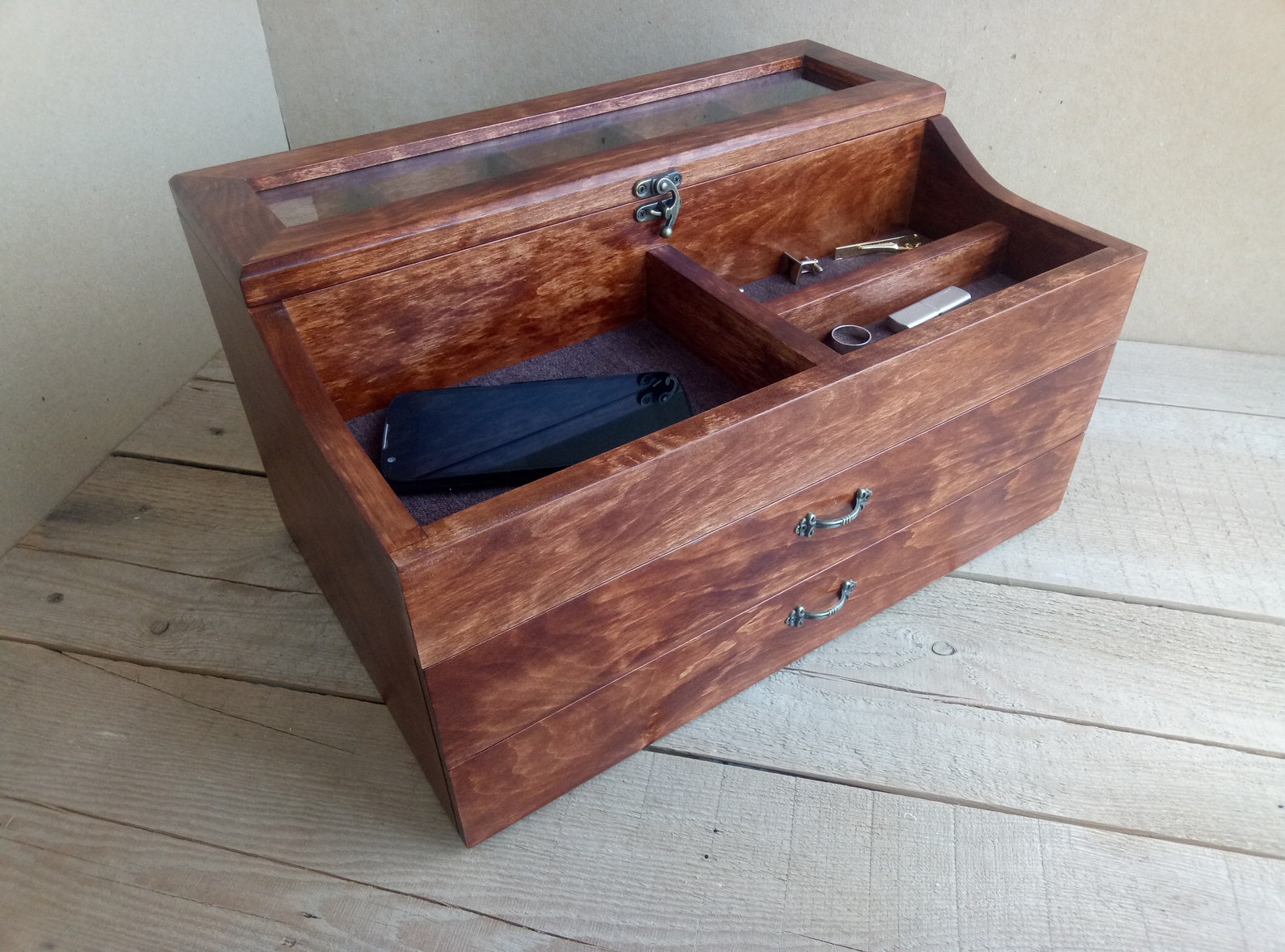 Men's Valet Watch Case Valet Box Watch Box for Men Etsy