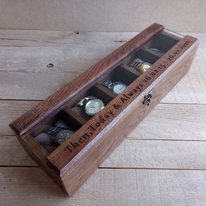 Watch Box, Watch Case, Wood Watch Box, Watch Box for Men,  Personalized Gift, Watch Box for 5 Watches, Men&#39;s Watch Box,