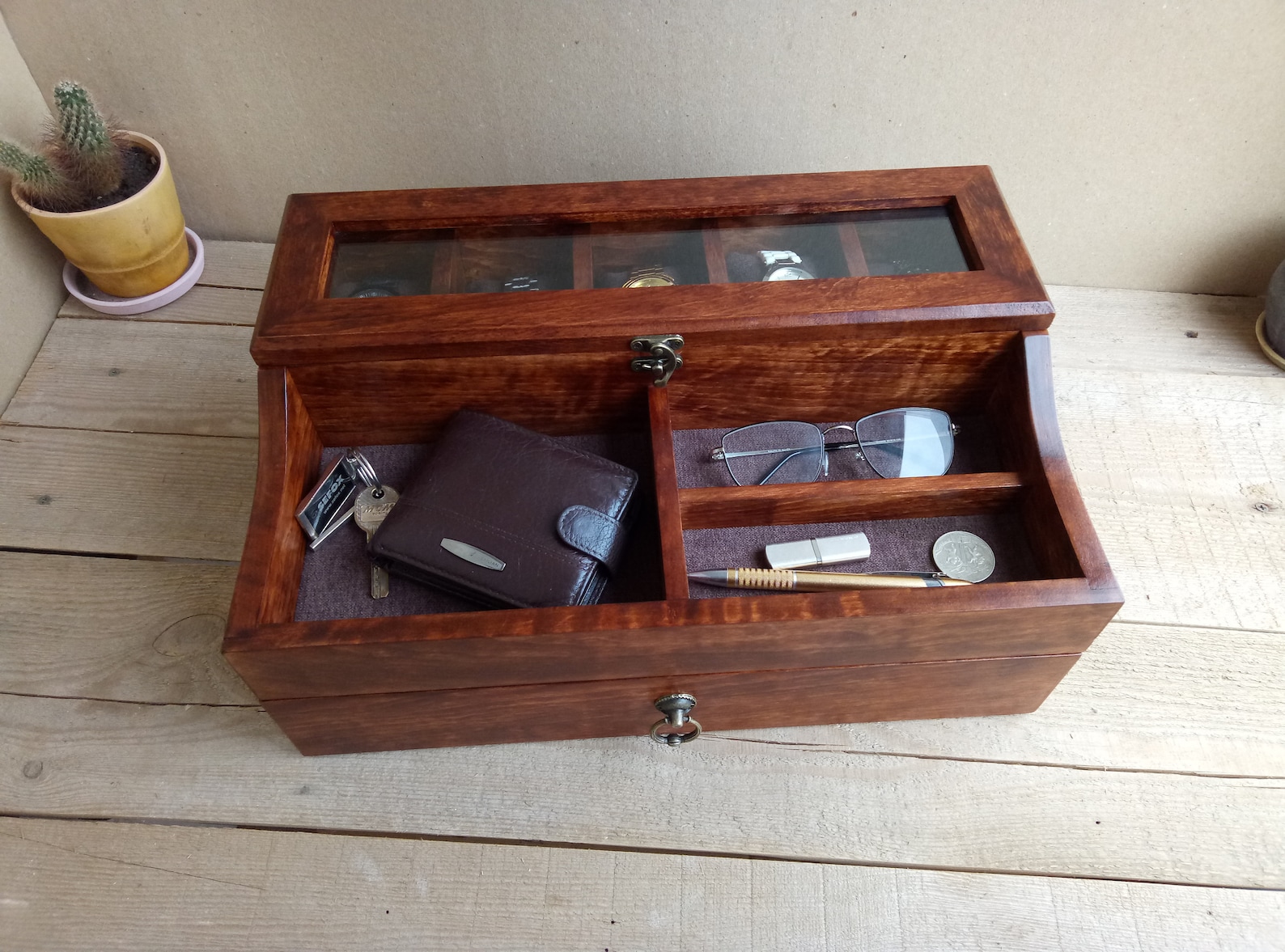 Men's Valet Watch Case Valet Box Watch Box for Men Etsy