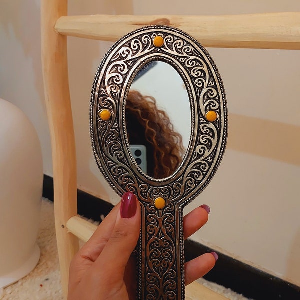 Hand Held Mirror Etsy