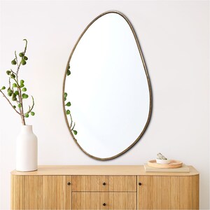 Irregular Design Wall Mirror Aesthetic Bathroom Hanging Hallway Wall Mirror  Vintage Luxury Design Spiegel Aesthetic Room Decor