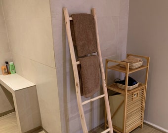 Blanket Ladder, Towel Ladder, Handmade Blanket Ladder, Decorative Quilt Ladder, Textile Ladder, Wood Ladder, Gift For Her, Gift For Mom