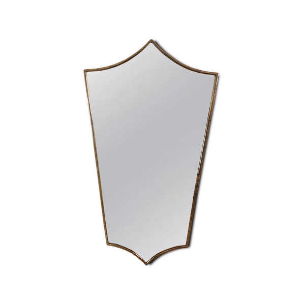 Arched Deep Frame Brass Mirror Etsy