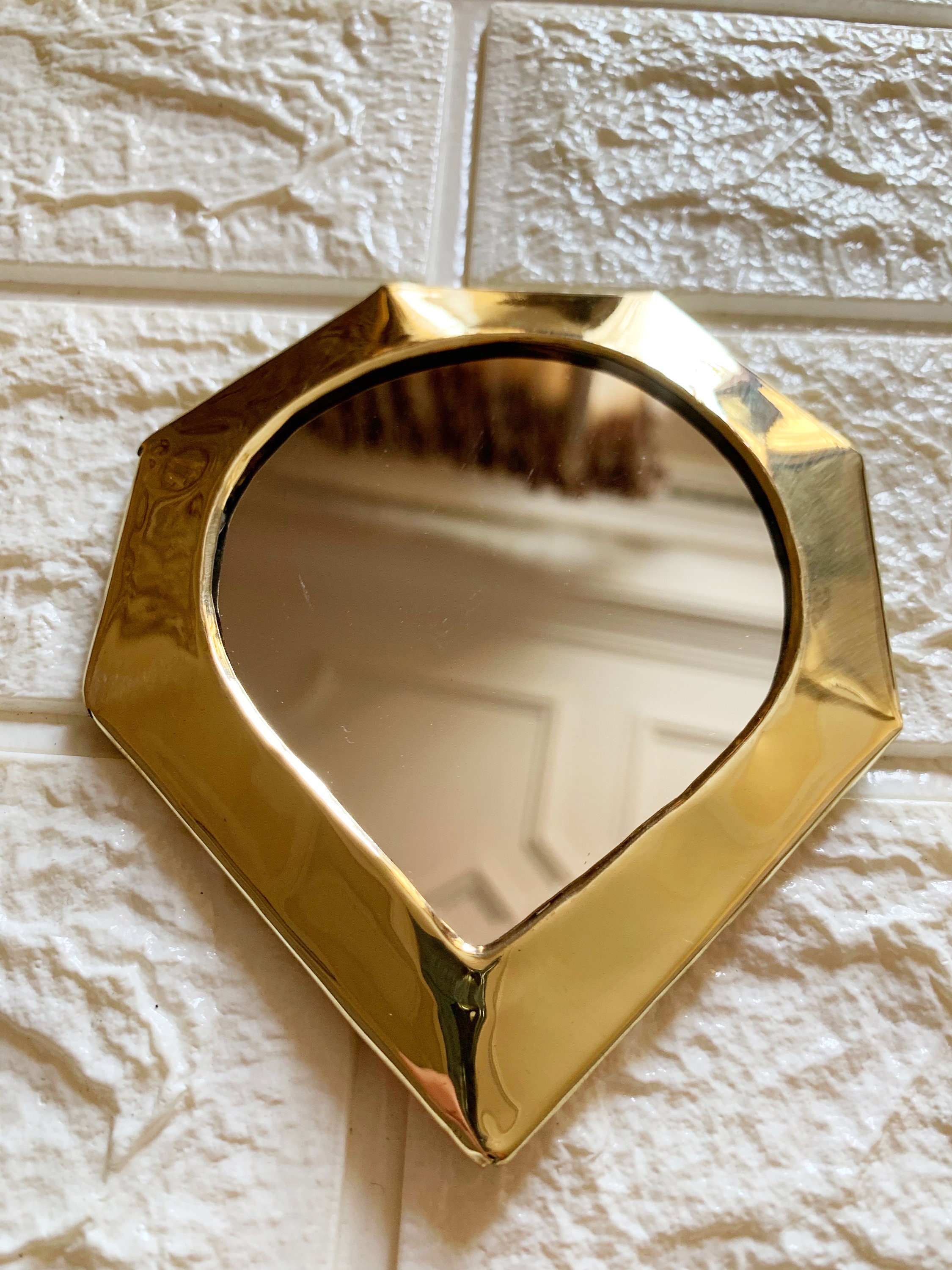 6er Set Marokkanischer Spiegel, Gold Kleiner Spiegel, Handgemachter Spiegel  Wandspiegel Dekor, Messing Spiegel Bogenauge Knappe Runder Teardrop Achteck  Spiegel - .de