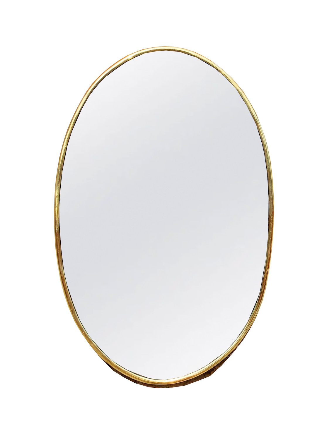 Wall Mirror With Brass Frame Oval Mirror Handmade Mirrors Etsy