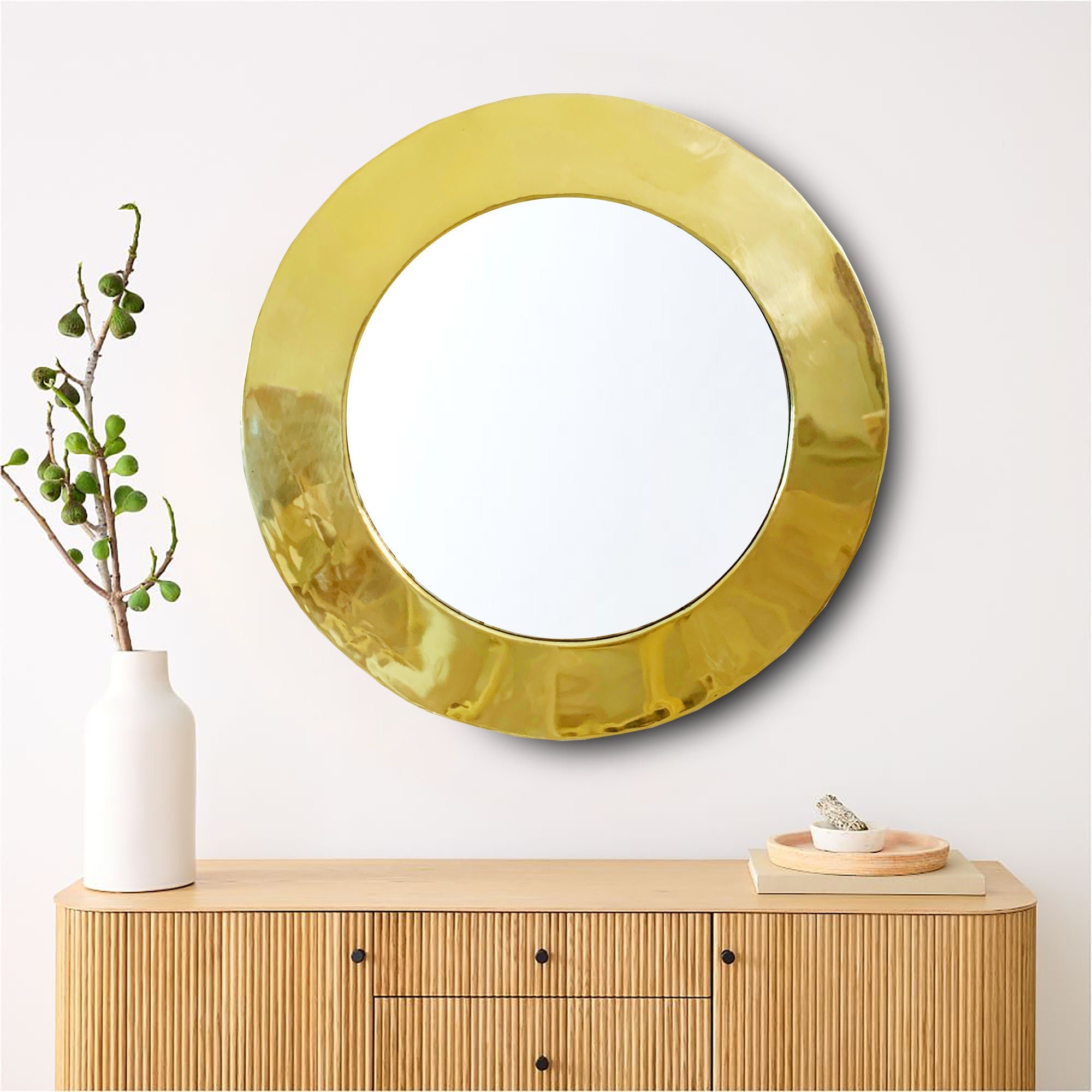 Round Gold Frame Mirror Wall Mirror Circle Mirror Gold Etsy