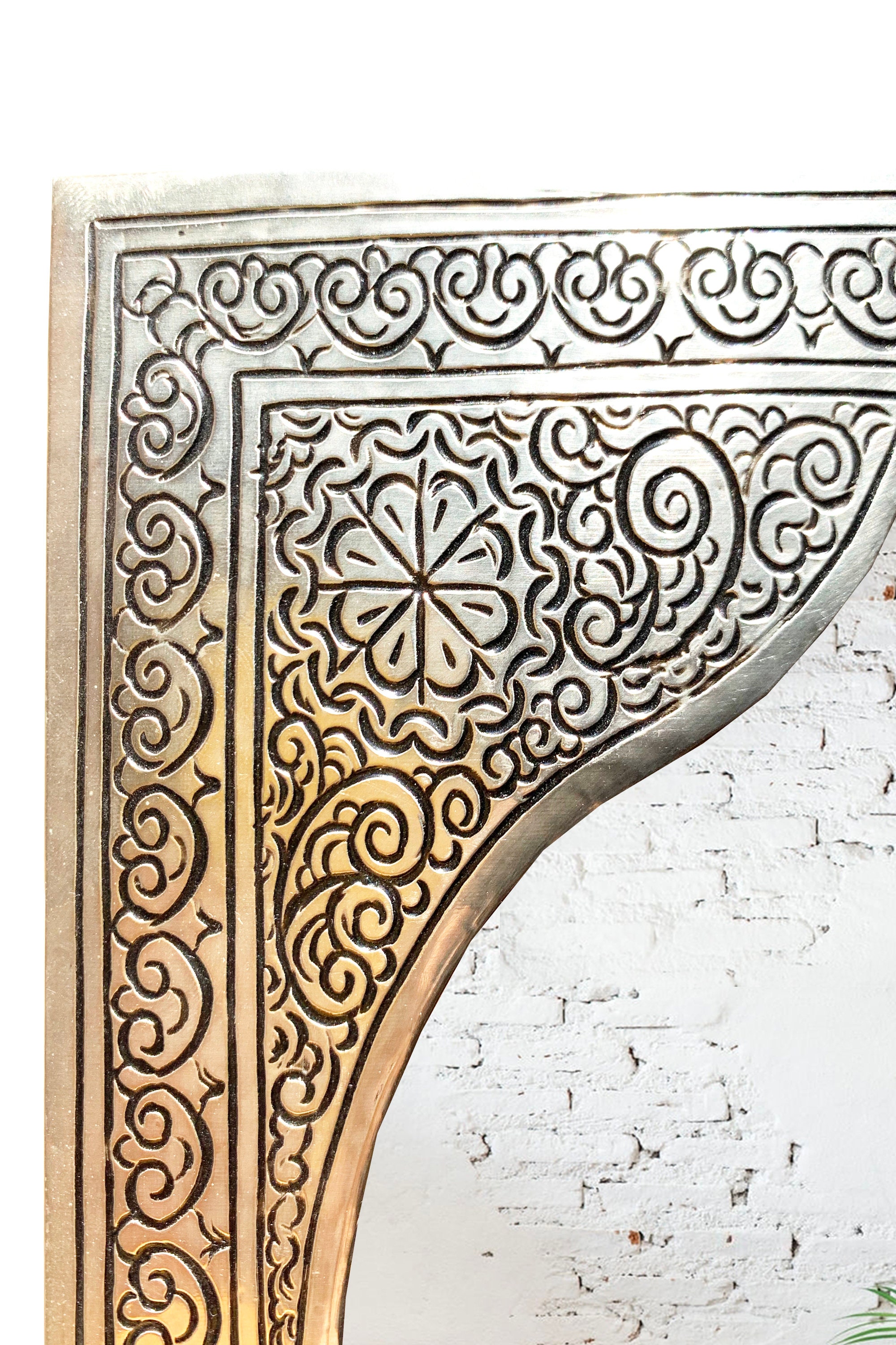 Silver Mirror Wall Mirror Hand Engraved Mirror Handmade Etsy UK