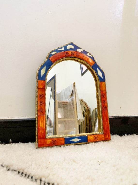 Miroir marocain, Miroir décoratif mural, Petit Medium Grand Miroir Miroir  géométrique Miroirs muraux élégants, Miroir antique en os de laiton fait à  la main -  France