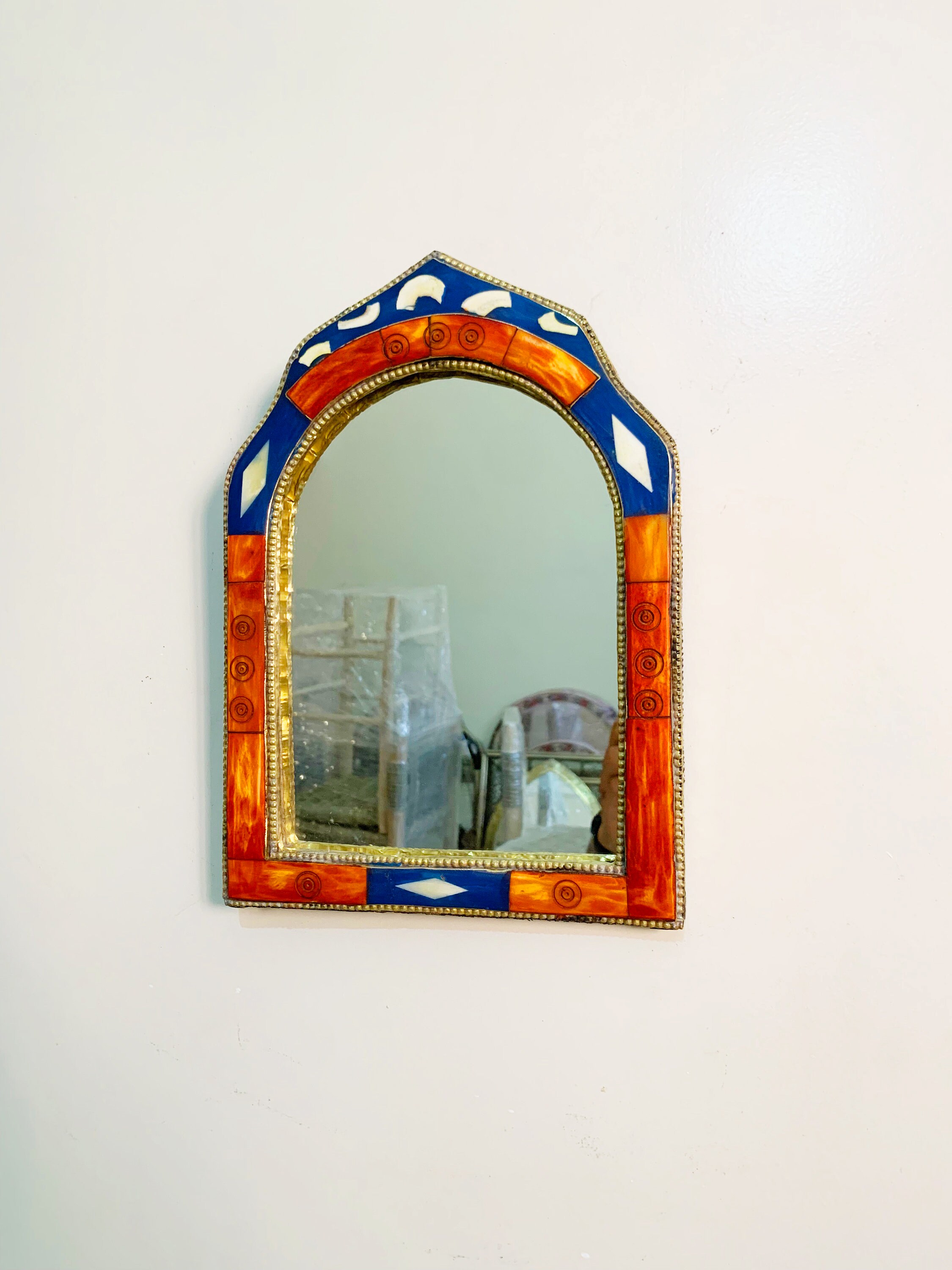 Miroir marocain, Miroir décoratif mural, Petit Medium Grand Miroir Miroir  géométrique Miroirs muraux élégants, Miroir antique en os de laiton fait à  la main -  France