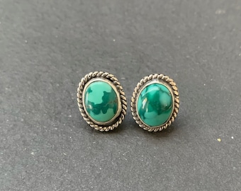 Hubei Turquoise Stud Earrings
