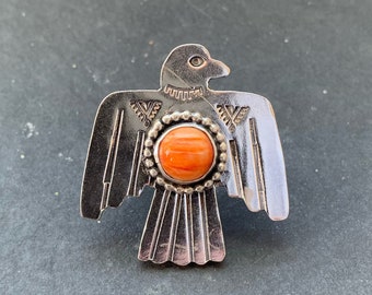 Orange Spiny Oyster Thunderbird Ring