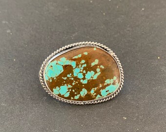 #8 Turquoise Cowboy Hat Brooch Pin