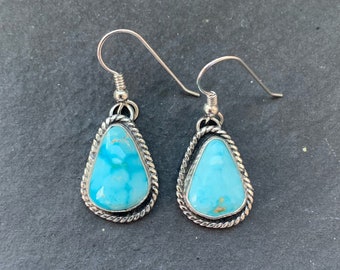 Kingman Turquoise Dangle Earrings