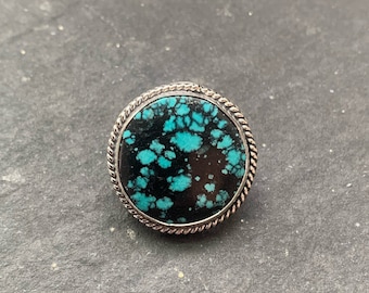 Hubei Turquoise Cowboy Hat Brooch Pin