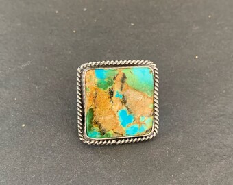 Sonoran Mountain Turquoise Cowboy Hat Brooch Pin