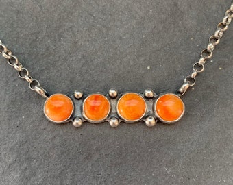 Orange Spiny Oyster Bar Necklace