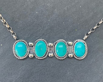 Royston Turquoise Bar Necklace