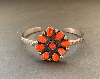 Red Spiny Oyster Mini-Cluster Cuff