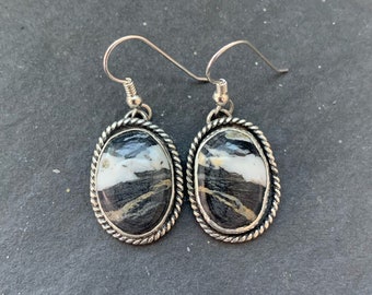 White Buffalo Dangle Earrings