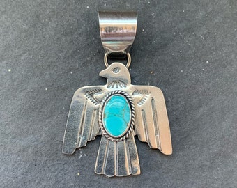 Dry Creek Turquoise Thunderbird Pendant