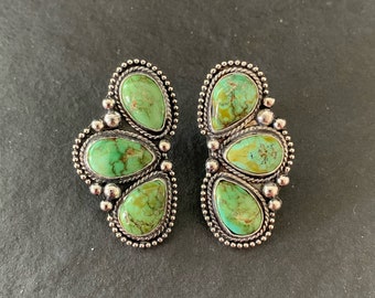 Sonoran Mountain Turquoise Half-Cluster Earrings