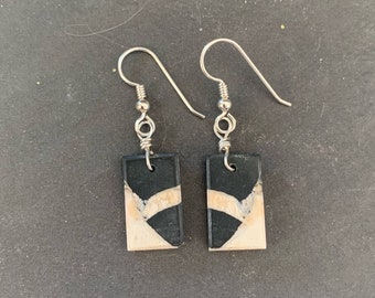 White Buffalo Slab Earrings