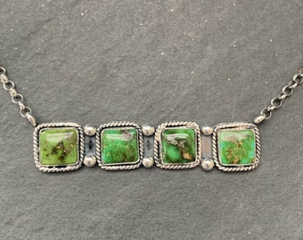 Sonoran Gold Turquoise Bar Necklace