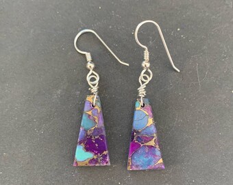 Purple Mohave Slab Earrings