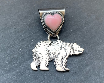 Pink Conch Bear Pendant