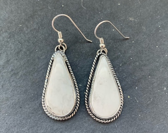 White Buffalo Dangle Earrings