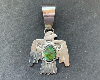 Sonoran Mountain Turquoise Thunderbird Pendant