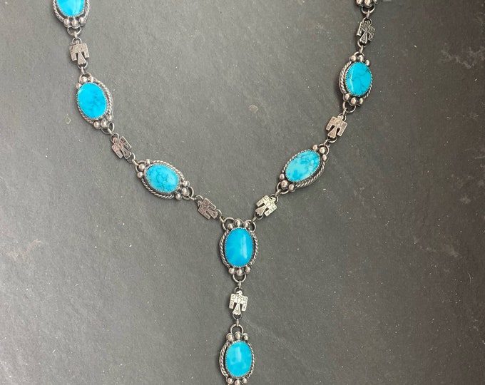 Kazakhstan Turquoise Lariat Necklace