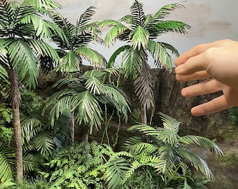 Guía de diorama de palmera en miniatura de CRICUT Tutorial de modelo realista