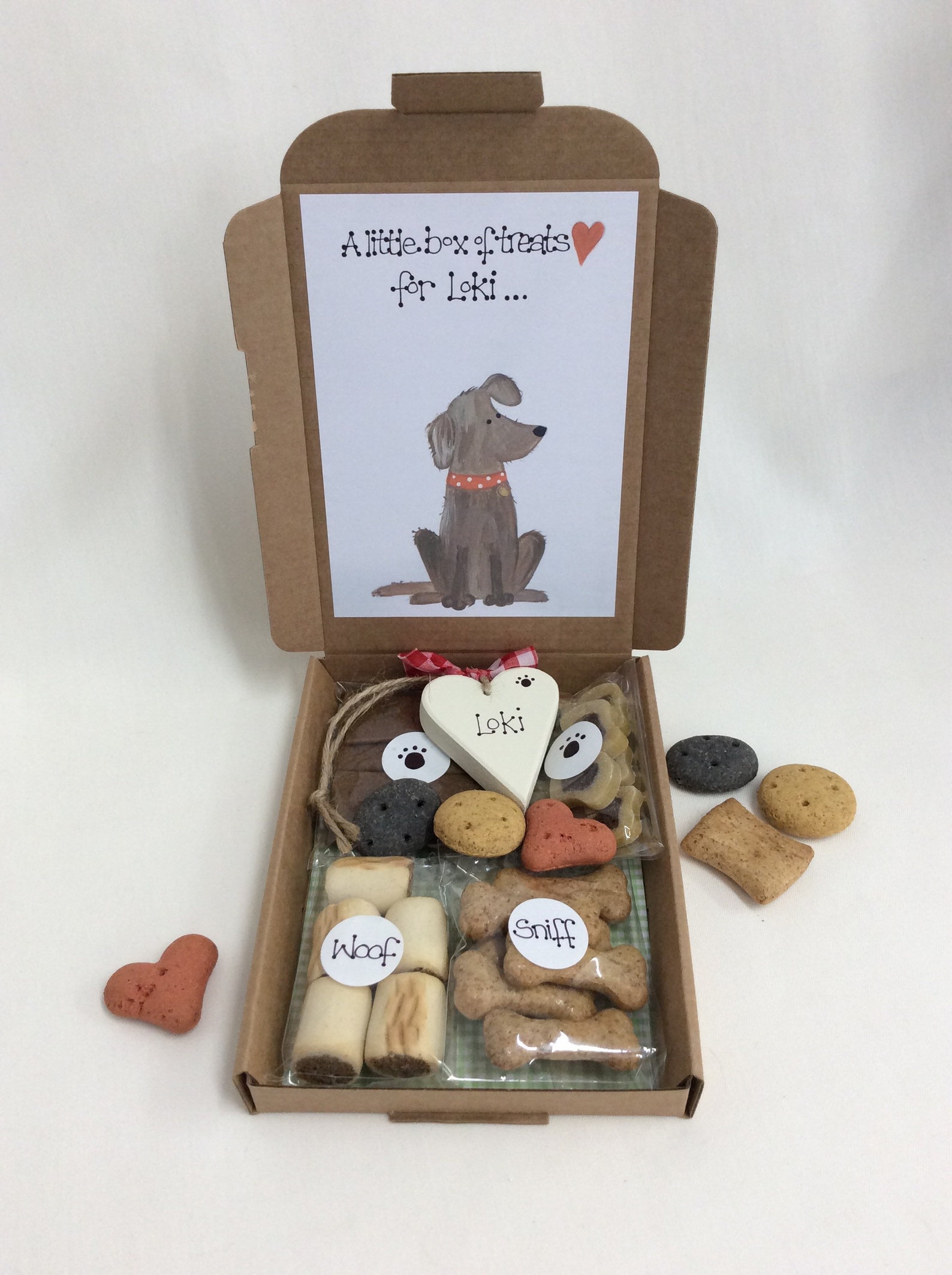 Dog Treats Dog Treat Gift Box Dogs I Love My Dog Happy Etsy