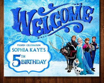 Frozen party signs | Etsy