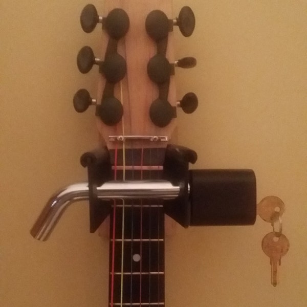 Guitarhitch Wall Hanger Mount Lock Security for Guitar lockable