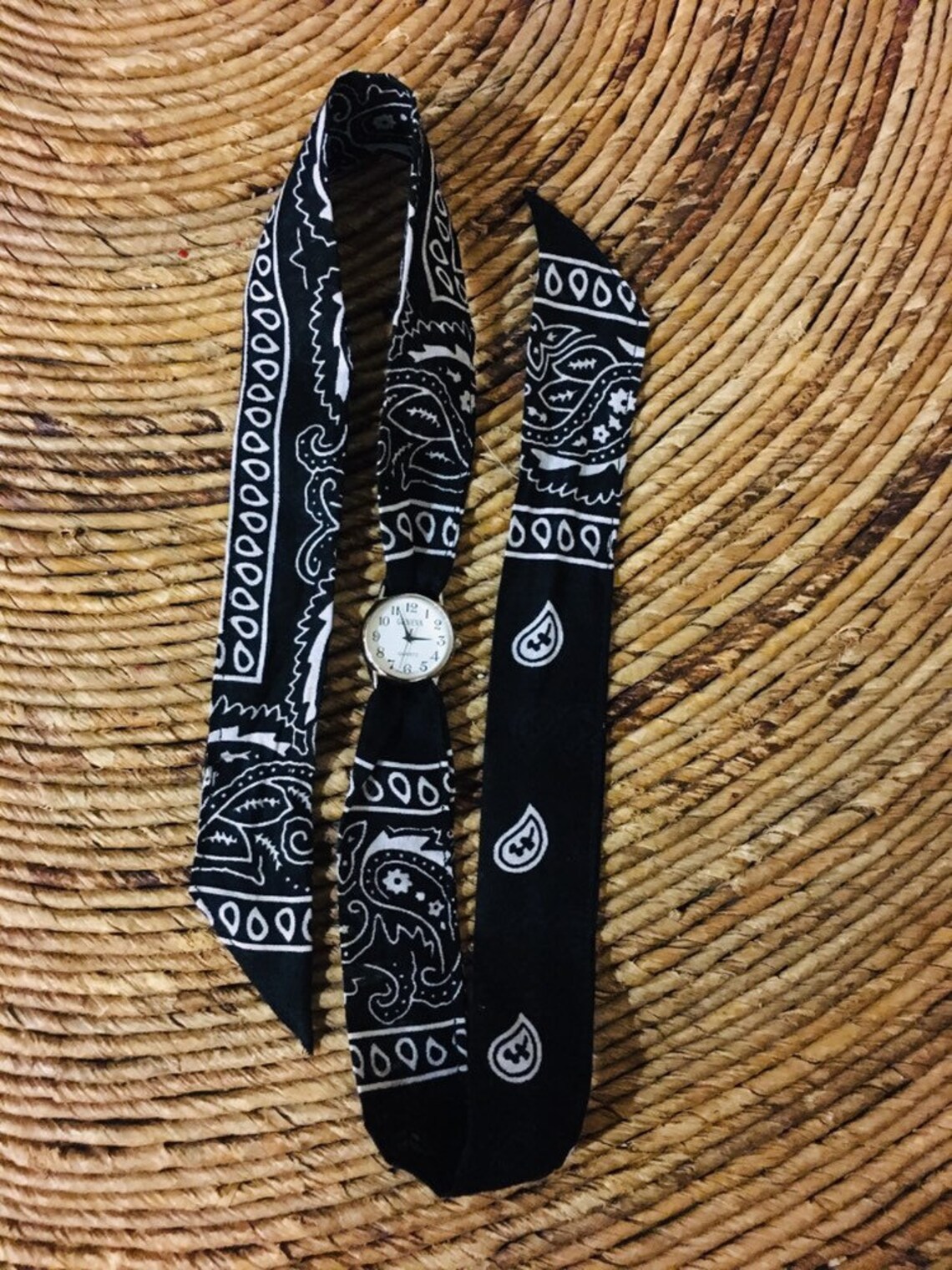 Bandana Fabric Wrist Watch Etsy