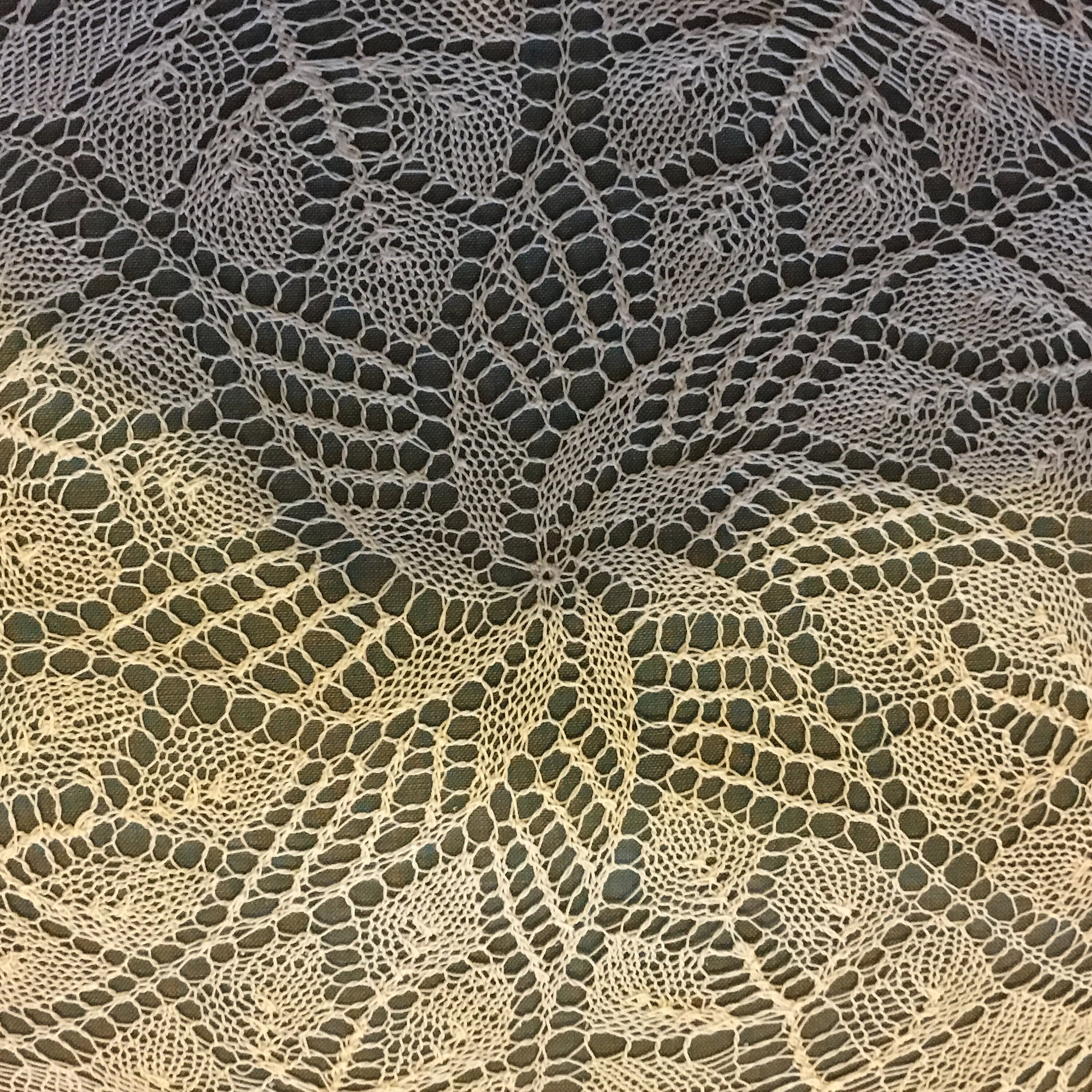 Tricot d'art - Napperon Shabby Chic Romantique Réalisé Aux Aiguilles