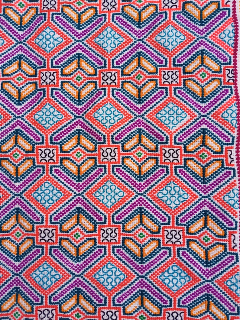 Kene Design Shipibo Native Embroidery Kene Design Cloth 23