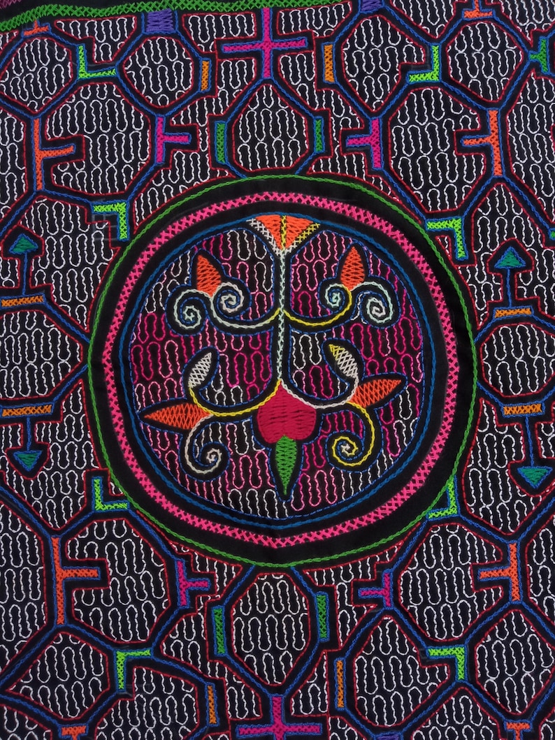 Kene Design Shipibo Native Embroidery Kene Design Altar Cloth 29.50