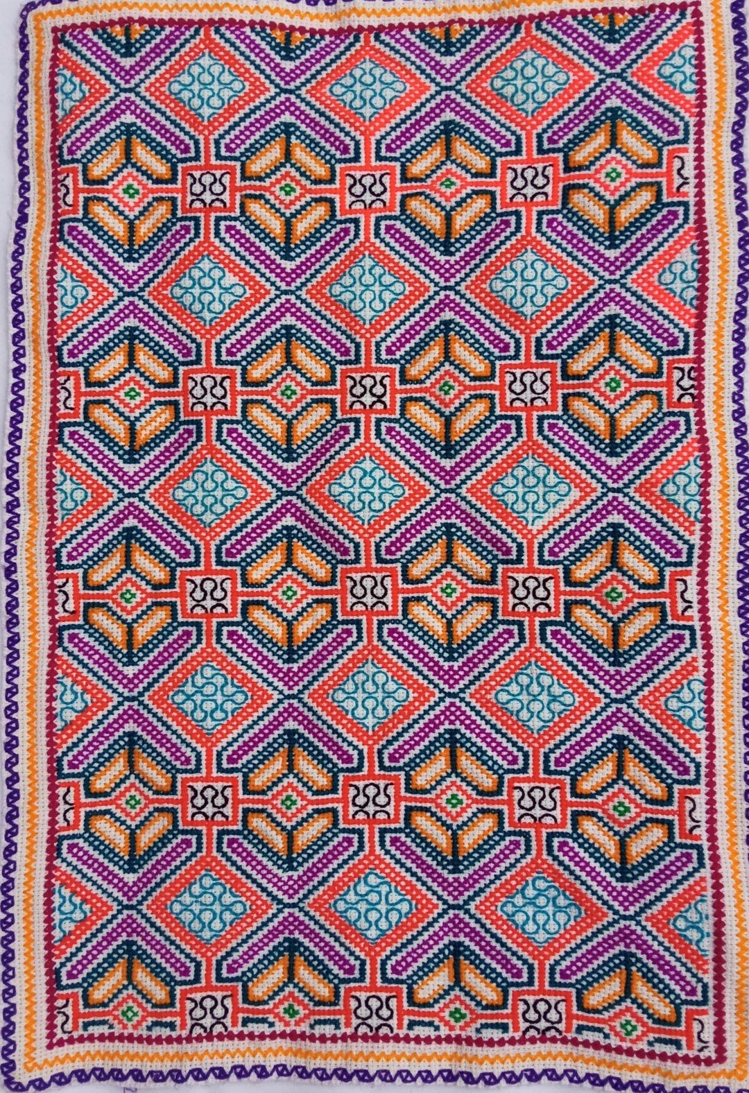 Kene Design Shipibo Native Embroidery Kene Design Cloth 23
